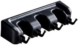 Mop and Broom Holder Wall Mount Broom Hanger Wall Mounted Garage Storage Rack Garden Tool Organizer (3 Racks with 4Hooks）