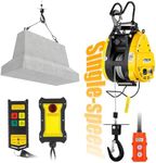 NEWTRY Electric Hoist RapidRise PRO Lift 660lb, 62ft/min Fast Power Electric Hoists 110V, 98ft Lifting Height Winch, Pendant Control & Wireless Operation for Garage, Workshop (300kg/660lb)