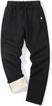 Flygo Men's Winter Warm Fleece Jogger Pants Sherpa Lined Sweatpants Active Track Pants
