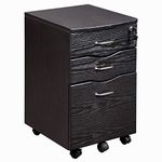 Techni Mobili Rolling File Cabinet with Storage, Espresso