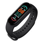 Drumstone 𝟭𝟮 𝗬𝗘𝗔𝗥𝗦 𝗪𝗔𝗥𝗥𝗔𝗡𝗧𝗬 M6 Smartband Fitness Tracker – Heart Rate Monitoring, Multi-Sport Modes & Activity Features for Men and Women, Waterproof Wristband for Health and Fitness