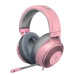 Razer Kraken Gaming Headset: Lightweight Aluminum Frame, Retractable Noise Isolating Microphone, For PC, PS4, PS5, Switch, Xbox One, Xbox Series X & S, Mobile, 3.5 mm Audio Jack, Quartz Pink