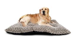 Victoria & Carter Large Dog Bed (102 x 70cm) Ultra Soft Pet Bed, Premium Plush Mattress Cushion For Medium Or Large Size Pets, Can Be Used For Dog Crate. Machine Wash & Dryer Friendly. (Taupe)