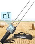 TK100H Hay Moisture Tester, High Accuracy Hay Moisture Meter, Bale Moisture Tester with Long Probe, Portable Bale Moisture Meter for Hay Bales, Forage Grass, Alfalfa, Orchard Grass and Other Hays