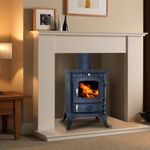 HEATSURE Woodburning Multifuel Stove Cast Iron Log Wood Burner Fireplace Heating Glass View Airwash System Heat Warm Indoor 4.5KW Defra Approved Eco Design