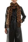 STAR FASHION Girls Scarves & Wraps Leopard Print Soft Touch Tassel Scarf for Womens Trendy and Warm Italian-Made Scarf for Fall and Winter Camel