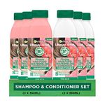 Garnier Shampoo & Conditioner Set By Ultimate Blends, Plumping Watermelon Hair Food Fine Hair, 98 Percent Natural Origin Ingredients, 100% Vegan Formula, 3 X 350ml Shampoo & 3 X 350ml Conditioner