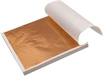 A.K GOLD LEAF 100 Sheets 8x8cm Copper Leaf Sheets Foil Paper for Gilding Crafting DIY Arts Project Crafting Decoration Makeup Spa Art Craft Work (Copper)