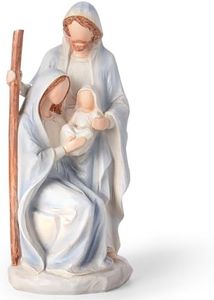 Nativity Set Holy Family Statue - 10 inch Handcrafted Christmas Nativity Figurine, Indoor Resin Nativity Ornaments Sets, Religious Gifts for Daughter, Wife, Family, Christian Home Holiday Decoration