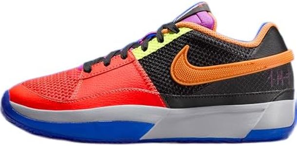 Nike Ja 1 Men's Basketball Shoes, Black/Racer Blue/Bright Crimson/Multi-color, 12
