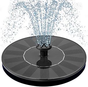 Mademax Solar Bird Bath Fountain Pump, Solar Fountain with 4 Nozzle, Free Standing Floating Solar Powered Water Fountain Pump for Bird Bath, Garden, Pond, Pool, Outdoor