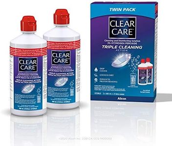 CLEAR CARE® Contact Lens Solution, Twin Pack Cleaning & Disinfecting Solution With Hydrogen Peroxide, 2 x 360 mL