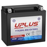 UPLUS Motorcycle Battery YTX20HL-BS,12V 18Ah Snowmobile UTV ATV YTX20L-BS YUAM320BS Maintenance Free Sealed Agm Powersports 175L x 87W x 155H(mm)