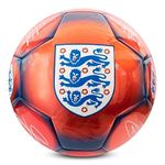 Hy-Pro Officially Licensed England FA Classic Signature Football | Metallic, Size 5, Training, Match, Merchandise, Collectible For Kids and Adults, Red/Blue