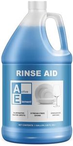 Active Element Dishwasher Rinse Aid - 1 Gallon - Extra Strength – Eliminates Water Spots - Sreak Free Shine - Enhances Drying - Dishwasher Rinse Aid Liquid