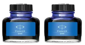 Parker Quink Bottled Ink - Royal Blue Washable TWIN PACK