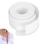 Collar Protectors for Mens Shirts, Self Adhesive Sweat Prevention Adhesive Collar Tape Invisible Sweat Pads Comfortable Collar Sweat Pads for Against Sweat Stain White