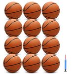 12 Pack 29.5" Official Size 7 Basketball Balls Inflatable with Pump for Men for Outdoor, Indoor or Training,Mens Basketball,Adult Basketball