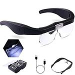 Head Magnifier Glasses with 2 LED L