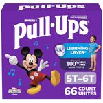 Pull-Ups Boys Potty Training Underwear, Easy Open Toddler Pants 5T-6T (46+ lbs), Learning Designs for Toddlers, 66 count