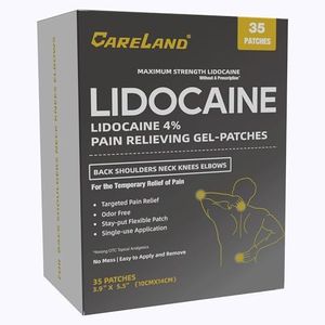 CARELAND 4% Lidocaine Gel Patch, OTC Maximum Strength Pain Relief 35ct Bulk