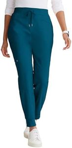 Barco One Boost Classic Fit Scrub Jogger for Women – Bahama, 3-Pocket Mid-Rise Pants w/ 360 Spandex Stretch, Moisture Wicking, Anti-Static and Quick-Shed – XS, Tall Fit