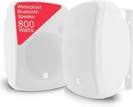 Pyle Outdoor Waterproof Wireless Bluetooth Speakers System 6.5 in 800 Watt Pair 2-Way Weatherproof Wall/Ceiling Mounted Dual Speakers w/Heavy Duty Grill,Universal Mount,Patio,Indoor Use
