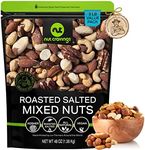 NUT CRAVINGS - Roasted & Salted Mixed Nuts - Brazil, Pecan, Almond, Hazelnut, Cashew (48oz - 3 LB) Packed Fresh in Resealable Bag - Healthy Protein Food, All Natural, Keto Friendly, Vegan, Kosher