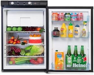 Smad Camping kühlschrank Gas 12v 230v, 100L Gas kühlschrank mit Eisfach, für Camping, Haus, Wohnwagen, Garage, Gite, Schwarz