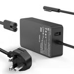 65W Microsoft Surface Pro Charger, 65W Microsoft Laptop Charger Power Adapter for Surface Pro 9/8/X/7/6/5/4/3, with 5V 1A USB Port