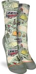 Good Luck Sock Women's Vintage Camping Trip Socks, Adult