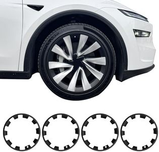 Wheel Rim Protector Rim 20 Inches for 2025-2026 New Tesla Model Y Juniper, 4 PCS New Tesla Model Y 2025 Scratch-Resistant ABS Rim Hubcaps Cover,20 Inch 2.0 Wheel Rim Protection Accessories，Black