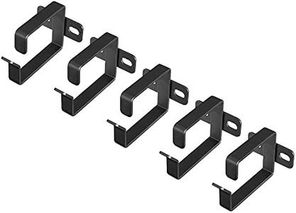 kwmobile Server Rack Cable Management D-Ring Hooks (5 Pieces) - Bracket Organizer Hook Mount Set for Network Patch Cables, Fiber Optic, Power Cords