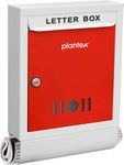 Plantex in Metal Letter Box for Home gate and with Magazine Holder/News Paper Holder/Mail Box/Post Box/Complaint Box & Suggestion Box for Office with Secure Lock and Keys - (Red & Ivory), Wall Mount