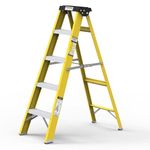 Foldable Youngman Step Ladder for Home (4 Step) Yellow