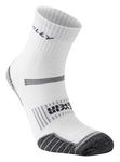 Hilly Unisex Twin Skin - Anklet Min Cushioning, Running Sock, White/Grey Marl, M UK