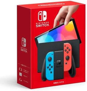 Nintendo Switch Console - OLED Model with Neon Blue and Red Joy-Con (Japanese Version)