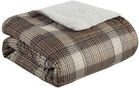 Woolrich Lumberjack Soft Spun Down Alternate Throw, 50 by 70-Inch, Brown