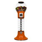 Gumball Machine Original Spiral - 4`10" Height - Set Up for $0.25 - Dispenses 1” Gumballs, Bouncy Balls & Toys in Round Capsules - Spin & Drop Vending Machines for Kids - Bubble Gum Machine - Orange