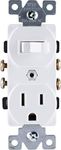 GE Wall Switch & Outlet Combo, Two-