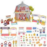 Honey Bee Acres Harvest Festival, Complete Set with Miniature Doll Figures, 62 Pieces , Ages 3+