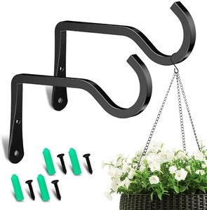 Wall Plant Hanger Indoor Hook Set of 2 – Easy Installation for Hanging Lanterns, Flower Baskets, Planters & Outdoor Decor - Durable Metal Alloy Plant Wall Hooks, Anti-Corrosion & Elegant Design