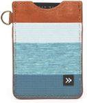 Thread Wallets Slim Minimalist Elastic & Leather Vertical Wallet with RFID for Men & Women | Small Credit Card Holder for Front Pocket (Swell)