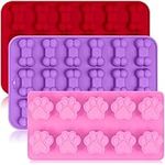 3 Pack Silicone Ice Molds Trays wit