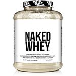 NAKED WHEY 5LB 100% Grass Fed Whey Protein Powder - 1 Undenatured, Bulk, Unflavored - GMO, Soy, and Gluten Free - No Preservatives - Stimulate Muscle Growth - Enhance Recovery - 76 Servings