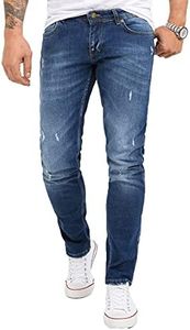 Rock Creek Designer Men's Stretch Jeans Basic Slim Fit W29-W40 M21, Blue/Rc-2342, 32W x 36L