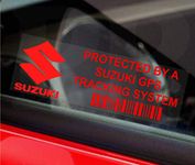 Platinum Place 5 x PPSUZUKIGPSRED GPS RED onto CLEAR Tracking Device Security WINDOW Stickers 87x30mm-Car,Van Alarm Tracker