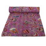 Janki Creation Mukat Print King Size Kantha Quilt Multi Kantha Blanket, Bed Cover, King Kantha Bedspread, Bohemian Bedding Kantha Size 90 Inch X 108 Inch