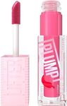 MAYBELLINE Lifter Gloss Lifter Plump, Plumping Lip Gloss with Chili Pepper and 5% Maxi-Lip, Pink Sting, Sheer Bubblegum Pink, 1 Count