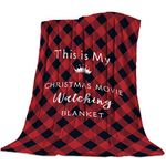 Teamery All Season Bed Blanket Fleece Blanket Throw Lightweight Super Soft Cozy Luxury Microfiber - This is My Christmas Movie Watching Blanket (50 x 60 Inches)